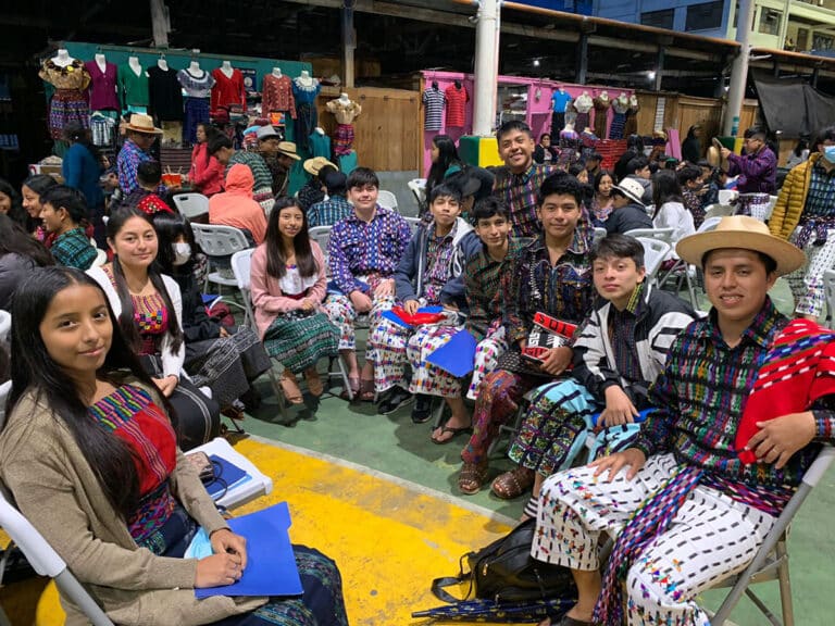 large group sitting together