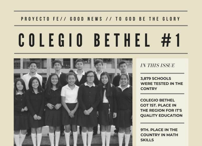 COLEGIO BETHEL #1 OF THE REGION!