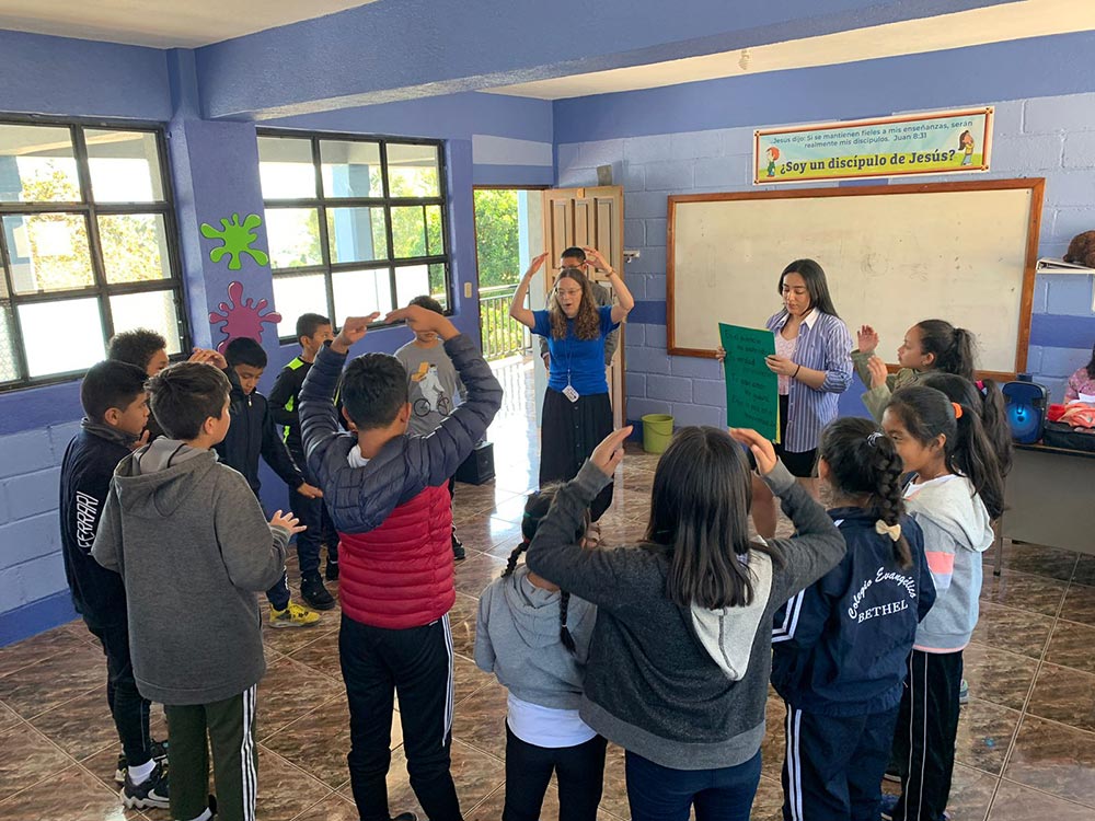 singing circle in a classroom